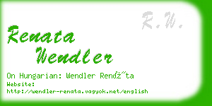 renata wendler business card